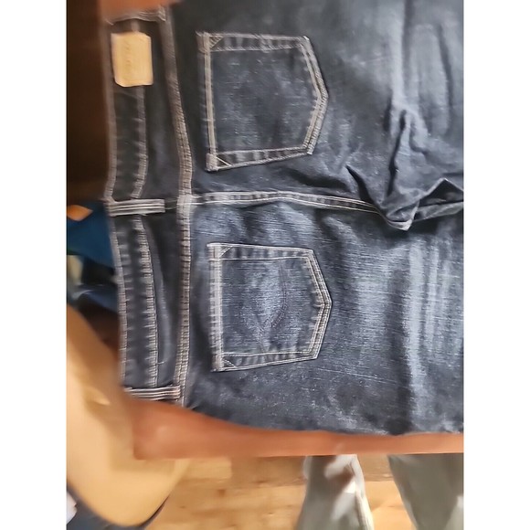 Signature Levis Jeans Womens Size 12 Short Low Rise Boot Cut Stretch Whiskered - Picture 8 of 9